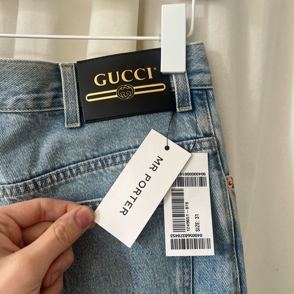 NWT GUCCI Light Wash Jeans 31 - Picture 7 of 9